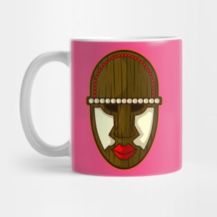 Ancient African tribal mask design of a woman Mug